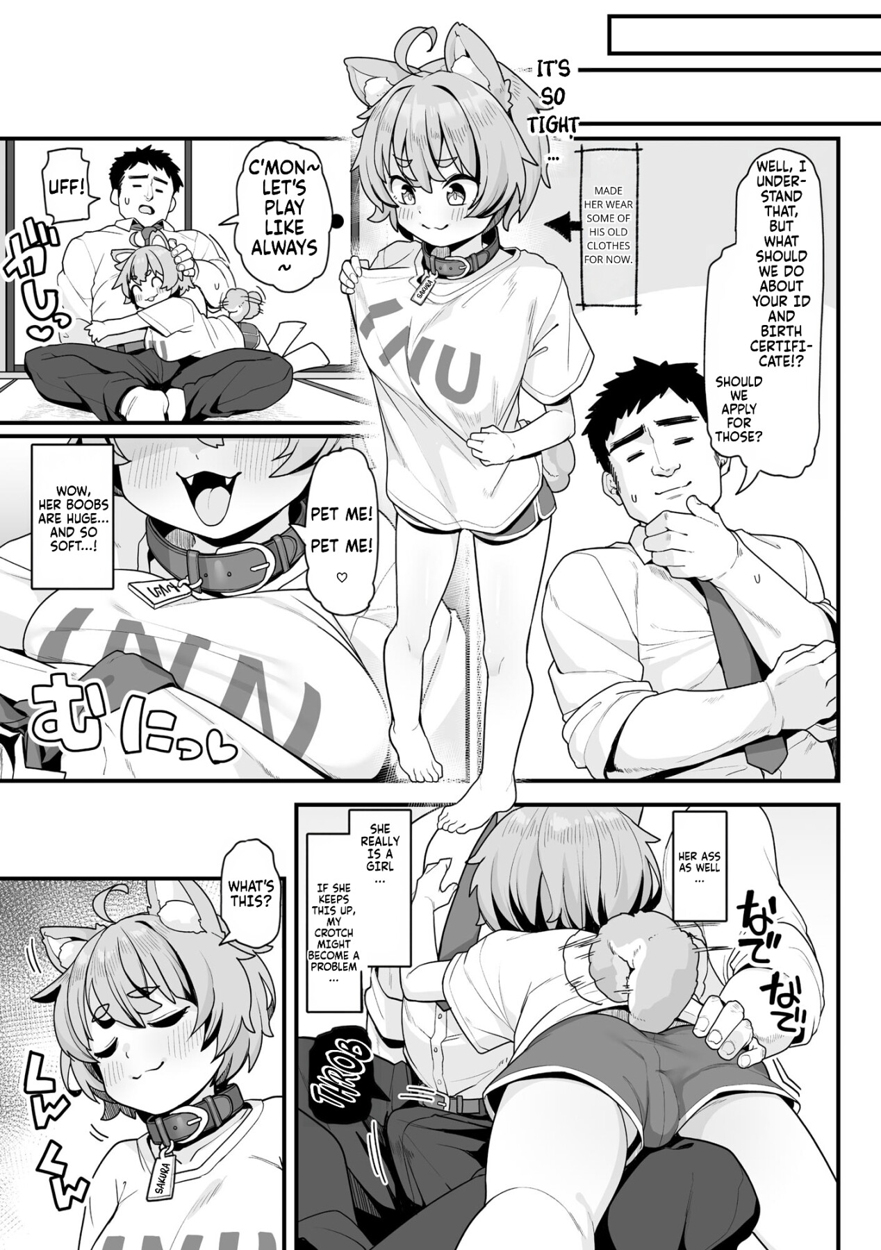 Hentai Manga Comic-Play with Sakura! ~Wuff Wuff Fuck-Therapy with my pet dog that turned into a cute, petite girl~-Read-8